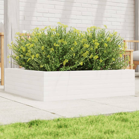 Vidaxx plantekasse 90x90x23 cm massiv fyrretræ hvid