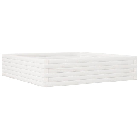 Vidaxx plantekasse 100x100x23 cm massiv fyrretræ hvid