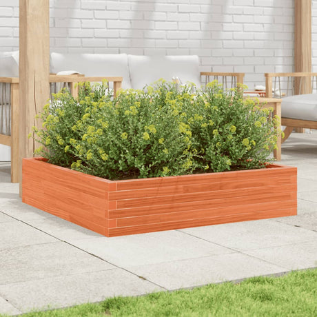 Vidaxx plantekasse 100x100x23 cm massiv fyrretræ, vask brun