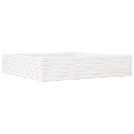 Vidaxx plantekasse 110x110x23 cm massiv fyrretræ hvid