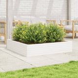 Vidaxx plantekasse 110x110x23 cm massiv fyrretræ hvid