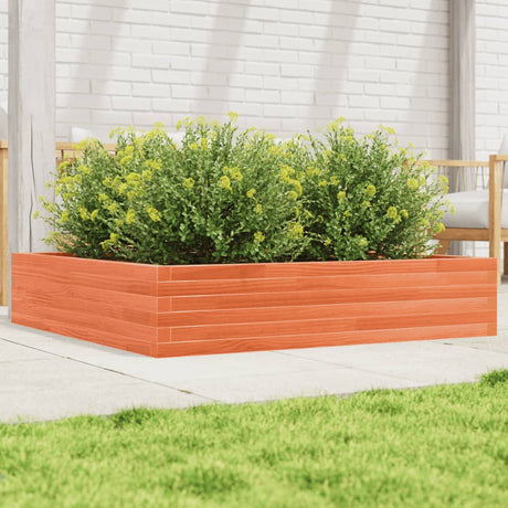 Vidaxx plantekasse 110x110x23 cm massiv fyrretræ, vask brun