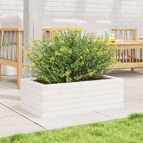 Vidaxx plantekasse 70x40x23 cm massiv fyrretræ hvid