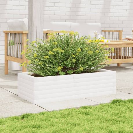 Vidaxx plantekasse 90x40x23 cm massiv fyrretræ hvid
