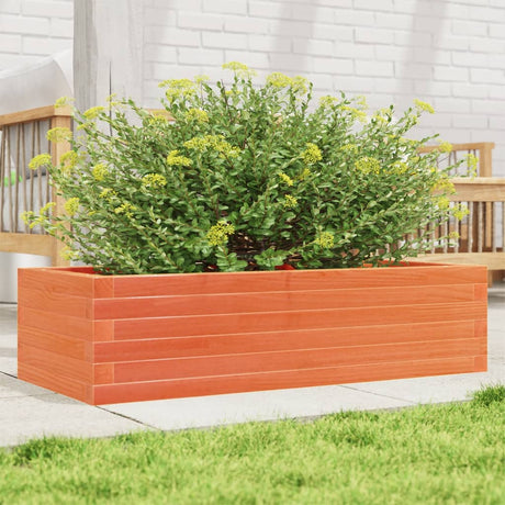 Vidaxx plantekasse 90x40x23 cm massiv fyrretræ, vask brun
