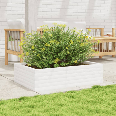 Vidaxx plantekasse 90x60x23 cm massiv fyrretræ hvid