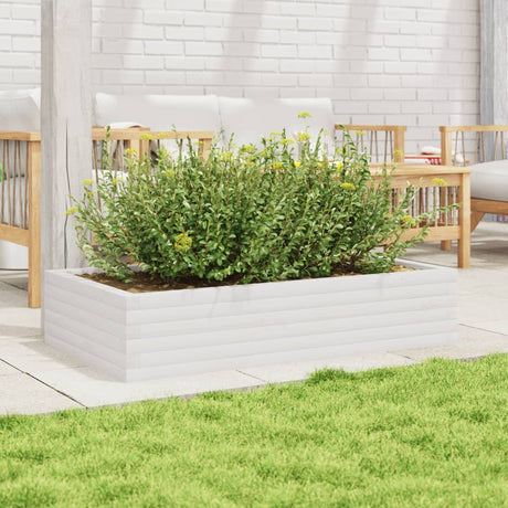 Vidaxx plantekasse 110x60x23 cm massiv fyrretræ hvid