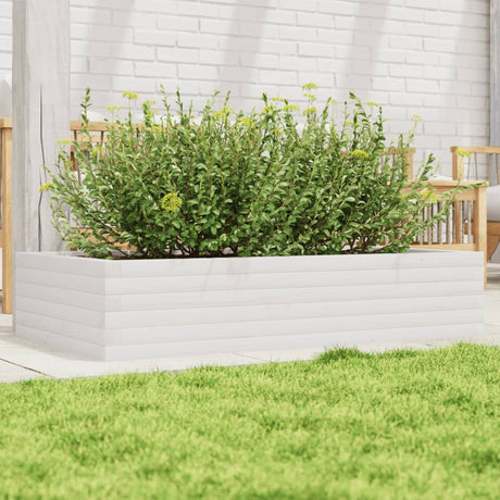 Vidaxx plantekasse 110x60x23 cm massiv fyrretræ hvid