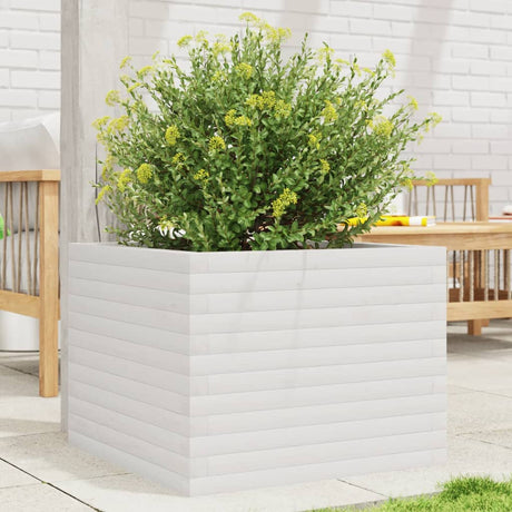 Vidaxx plantekasse 60x60x45,5 cm massiv fyrretræ hvid