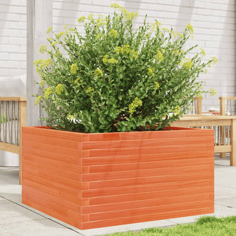 Vidaxx plantekasse 80x80x45,5 cm massiv fyrretræ, vask brun
