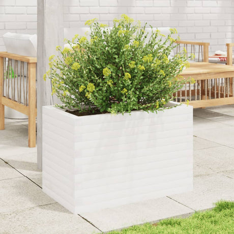 Vidaxx plantekasse 70x40x45,5 cm massiv fyrretræ hvid