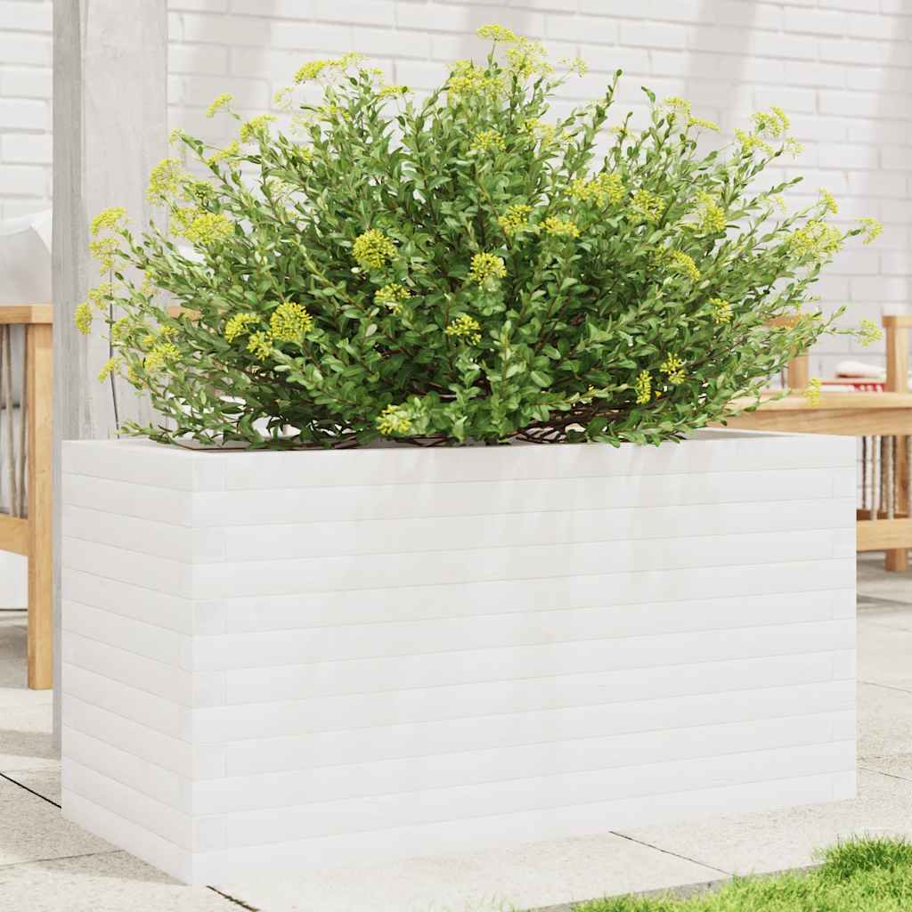 Vidaxx plantekasse 90x40x45,5 cm massiv fyrretræ hvid