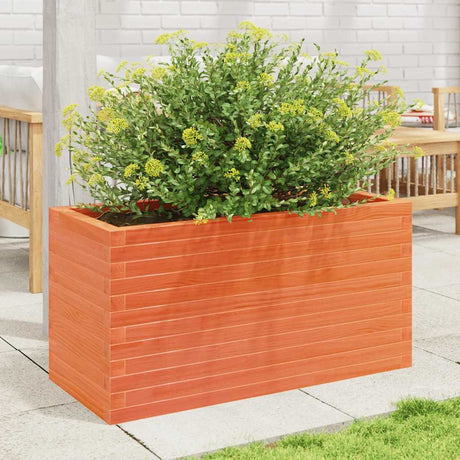 Vidaxx plantekasse 90x40x45,5 cm massiv fyrretræ, vask brun