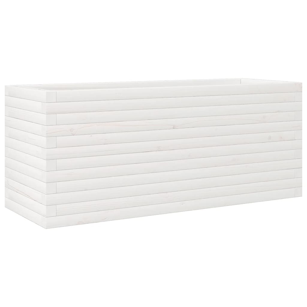 Vidaxx plantekasse 110x40x45,5 cm massiv fyrretræ hvid