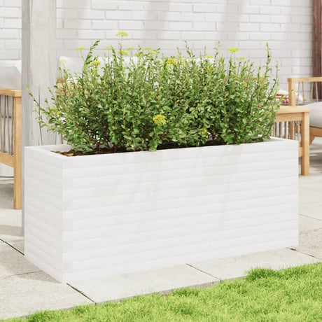 Vidaxx plantekasse 110x40x45,5 cm massiv fyrretræ hvid