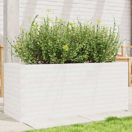Vidaxx plantekasse 110x40x45,5 cm massiv fyrretræ hvid