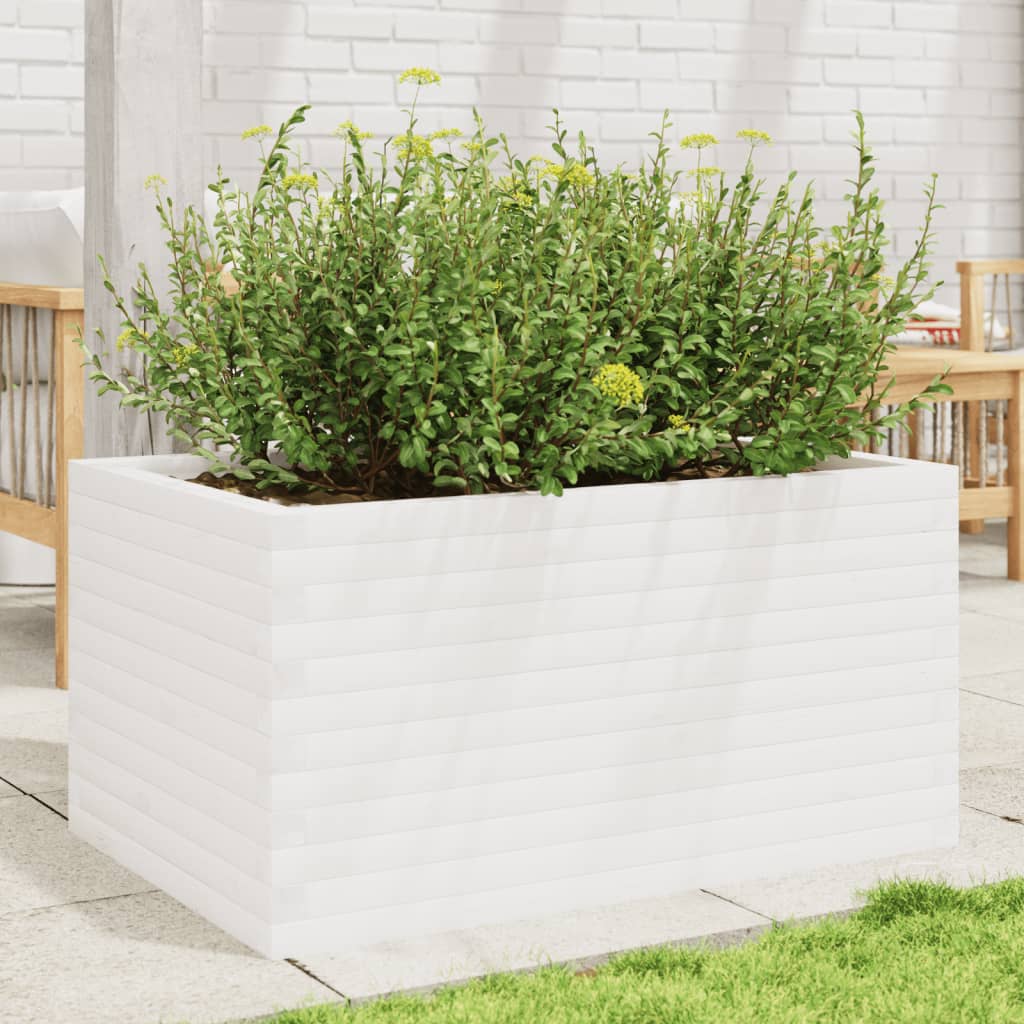 Vidaxx plantekasse 90x60x45,5 cm massiv fyrretræ hvid