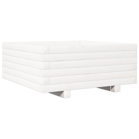 Vidaxx plantekasse 60x60x26,5 cm massiv fyrretræ hvid