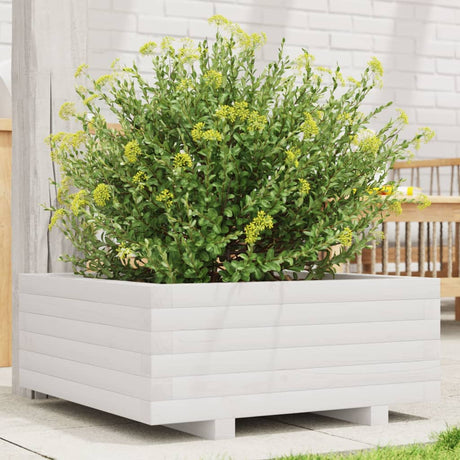 Vidaxx plantekasse 60x60x26,5 cm massiv fyrretræ hvid