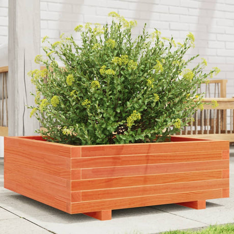Vidaxx plantekasse 70x70x26,5 cm massiv fyrretræ, vask brun