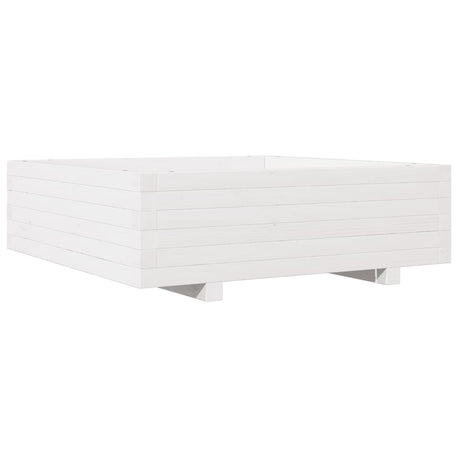 Vidaxx plantekasse 80x80x26,5 cm massiv fyrretræ hvid