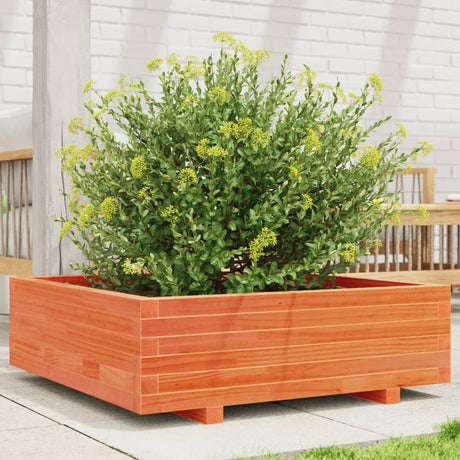 Vidaxx plantekasse 80x80x26,5 cm massiv fyrretræ, vask brun