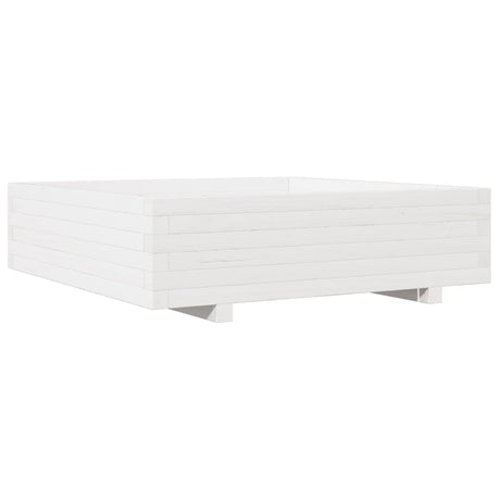 Vidaxx plantekasse 90x90x26,5 cm massiv fyrretræ hvid