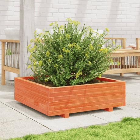 Vidaxx plantekasse 90x90x26,5 cm massiv fyrretræ, vask brun