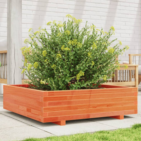 Vidaxx plantekasse 90x90x26,5 cm massiv fyrretræ, vask brun