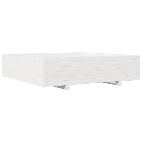 Vidaxx plantekasse 100x100x26,5 cm massiv fyrretræ hvid