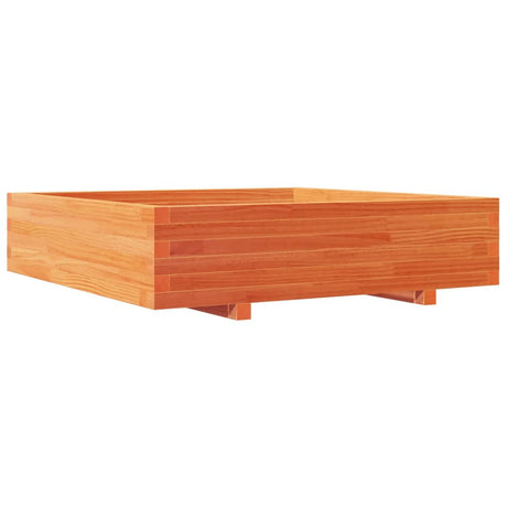 Vidaxx plantekasse 100x100x26,5 cm massiv fyrretræ, vask brun