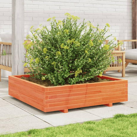Vidaxx plantekasse 100x100x26,5 cm massiv fyrretræ, vask brun
