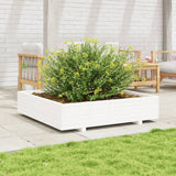 Vidaxx plantekasse 110x110x26,5 cm massiv fyrretræ hvid