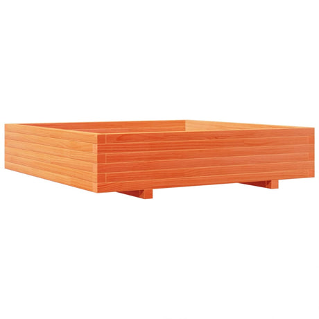 Vidaxx plantekasse 110x110x26,5 cm massiv fyrretræ vask brun