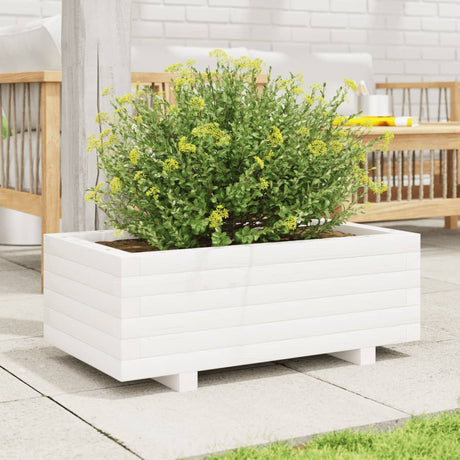 Vidaxx plantekasse 70x40x26,5 cm massiv fyrretræ hvid