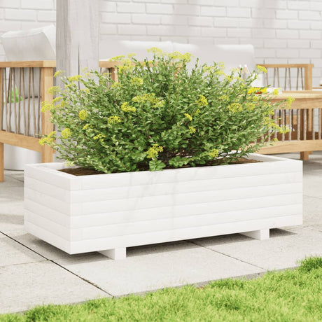 Vidaxx plantekasse 90x40x26,5 cm massiv fyrretræ hvid