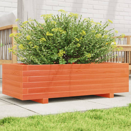 Vidaxx plantekasse 90x40x26,5 cm massiv fyrretræ, vask brun
