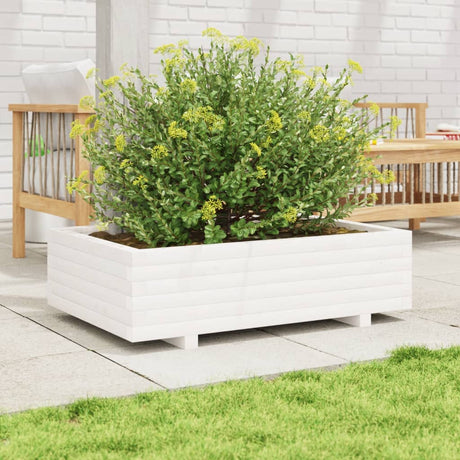 Vidaxx plantekasse 90x60x26,5 cm massiv fyrretræ hvid