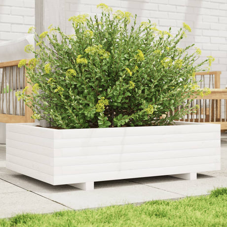 Vidaxx plantekasse 90x60x26,5 cm massiv fyrretræ hvid