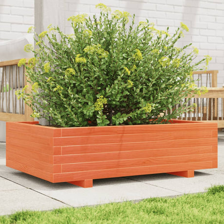 Vidaxx plantekasse 90x60x26,5 cm massiv fyrretræ, vask brun