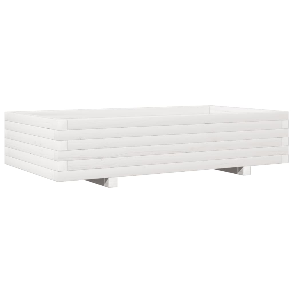 Vidaxx plantekasse 110x60x26,5 cm massiv fyrretræ hvid