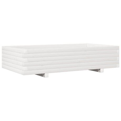 Vidaxx plantekasse 110x60x26,5 cm massiv fyrretræ hvid