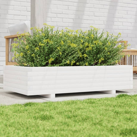 Vidaxx plantekasse 110x60x26,5 cm massiv fyrretræ hvid