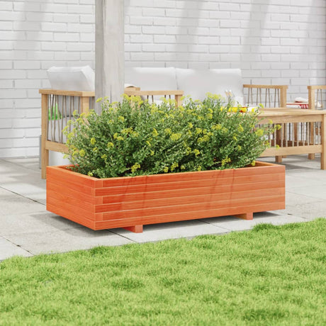 Vidaxx plantekasse 110x60x26,5 cm massiv fyrretræ, vask brun
