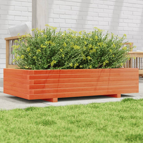 Vidaxx plantekasse 110x60x26,5 cm massiv fyrretræ, vask brun