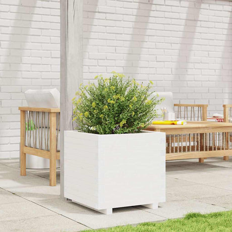 Vidaxx plantekasse 50x50x49,5 cm massiv fyrretræ hvid