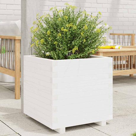 Vidaxx plantekasse 50x50x49,5 cm massiv fyrretræ hvid