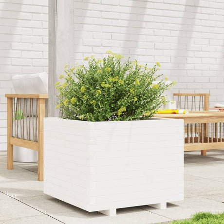 Vidaxx plantekasse 60x60x49,5 cm massiv fyrretræ hvid