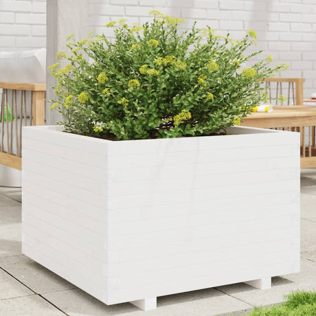 Vidaxx plantekasse 70x70x49,5 cm massiv fyrretræ hvid