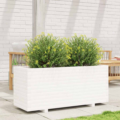 Vidaxx plantekasse 110x40x49,5 cm massiv fyrretræ hvid